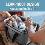 CleverMade Tahoe Collapsible Cooler Bag – Large Portable Cooler Bag for Travel, Foldable Insulated Cooler for Beach, Picnic & Tailgating, Holds Up to 50 Cans, Leakproof Soft Carry Cooler