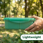 MISS BIG® Bento Box for Adults – Reusable Wheat Material Lunch Box with Compartments, Leak Proof Food Container for Meal Prep, Work & Home – Microwave & Dishwasher Safe Adult Lunch box(1900ml Green)