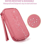 CAAORDKSO Electronic Organizer Travel Cable Accessories Bag, Electronic Organizer Case, Electronic Accessories Organizer Pouch Bag for Cable, Cord, Charger, Phone, Power Bank, Earphone (Pink)