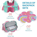 mommore Kids Backpack for Boys Girls 4-8 Kindergarten Elementary School Backpack with Lunch Box - 15” H Fit Folder
