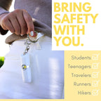 Securityman Personal Alarms for Women | Loudest Safety Alarm Keychain (130dB Siren and SOS Strobe Light) Everyday Personal Safety Devices for Women - White