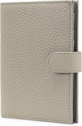 Karmiir RFID Passport Holder Travel Wallet for Women, Leather Passport Cover Wallet with Card Holders SIM Slots,Zippered Coins Pocket and Cash Slot Slim Compact Travel Wallet (Eephant Grey)