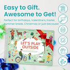 Let's Play Outside 500+ Kids Sticker Book by Cupkin Fun Toddler Travel Activity Coloring and Sticker Book, Road Trip Essentials, 12 Coloring Pages + 12 Scenes for Ages 2–8 Years