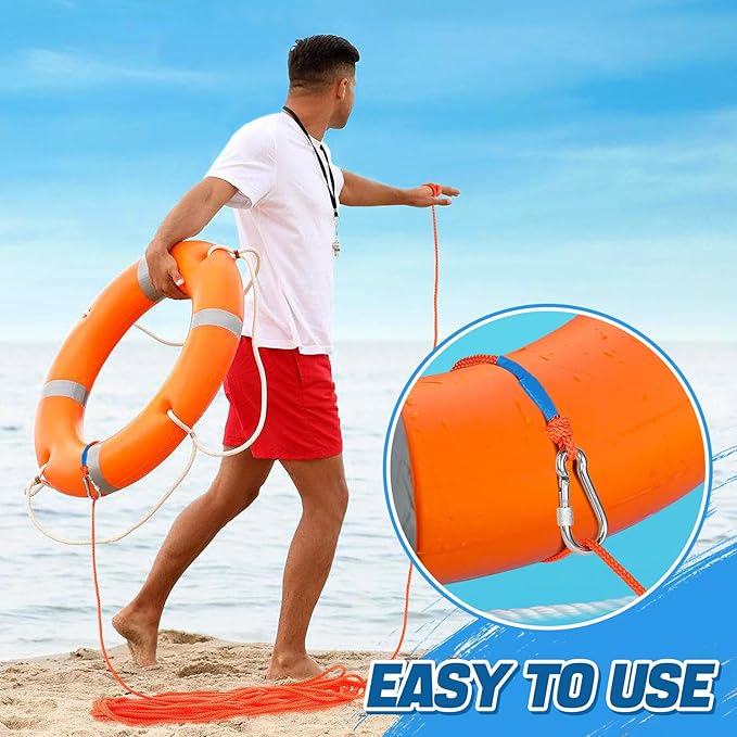 Water Floating Lifesaving Rope - Professional Throwing Pool Life Preserver Rope Line for Swimming Small Kayak Inflatable Boat