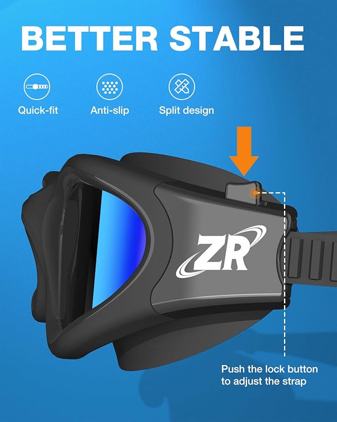 ZIONOR Swim Goggles, Upgraded G1 Polarized Swimming Goggles Anti-Fog for Adult Men Women