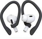 Ear Hooks 2 Pairs for AirPods Pro 2 & 1, AirPods 4 & 3, Anti-Slip Comfortable Fit, Ergonomic Design, Accessories (Large, Black)