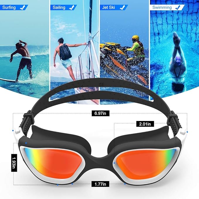 ZIONOR Swim Goggles, Upgraded G1 Polarized Swimming Goggles Anti-Fog for Adult Men Women