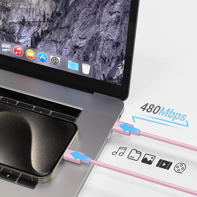 iPhone 17 16 15 Charger Fast Charging 3+3Pack Type C Charger USB C Chargers Block with 10FT Cable for iPhone Air/17/17 Plus/17 Pro/17 Pro Max/16/16 Plus/16 Pro/16 Pro Max/15/15 Pro Max/iPad Pro (Pink)