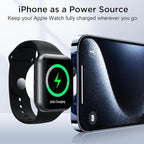 for Apple Watch Charger,Magnetic Portable iWatch Charger USB C&USB A Fast Wireless Charging Travel Watch Charger for iWatch Ultra2/Ultra/SE2/SE Series 10/9/8/7/6/5/4/3/2/1