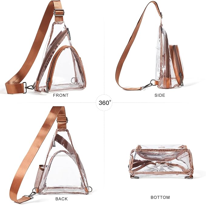 LATMAP 7L Sling Bag For Women Men Backpack Fanny Pack Crossbody Chest Travel Shoulder Belt Bags Purse Handbag PU Leather