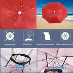 3 Pack Umbrella Hat, Sports Head Umbrella Hats for Adult Women, 26" Diameter Folding Waterproof Rainbow Fishing Headwear for Outdoor Party Beach Hiking