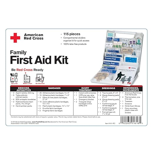 First Aid Only 9161-RC American Red Cross Deluxe Family First Emergency First Aid Kit for Home and Travel, 115 Pieces