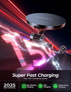 LISEN Magsafe Car Mount Charger, 15W Fast Charging Magnetic Wireless Car Charger [Mini & Fast Charging], Magnetic Car Phone Holder Dashboard Gifts for iPhone 17 Pro Max Air 16 15 14,Samsung