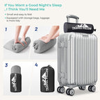 Travel Pillow Memory Foam Pillows, Camping Pillow-Compressible Medium Firm, Breathable Cover, Ideal Backpacking Hiking, Bed Pillows, Airplane and Car (Light Grey, L)