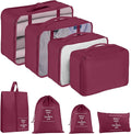 Packing Cubes for Travel - 8 Set Luggage Organizer Bags for Family, Mesh Breathable Travel Packing Cubes for Suitcases Durable Travel Essentials Bags Set