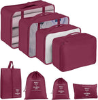 Packing Cubes for Travel - 8 Set Luggage Organizer Bags for Family, Mesh Breathable Travel Packing Cubes for Suitcases Durable Travel Essentials Bags Set