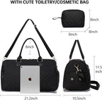 Duffle Bag for Travel, Weekender Bag with Shoe Compartment, Carry On Overnight Bag for Women with Toiletry Bag, Gym Bag with Wet Pocket, Hospital Bags for Labor and Delivery Beige