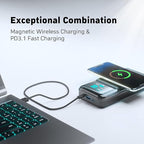 DENVIX PowerX Power Bank Deluxe Jimmy Butler Limited Edition, 250W 4-in-1 25,000mAh Laptop Portable Charger (91.25Wh) with Magnetic Wireless Charging for iPhone, Samsung, MacBook, DJI, AirPods