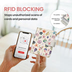 Passport Holder for Travel Essentials, RFID Blocking Leather Cover Wallet with Magnetic Closure, Aesthetic & Cute Passport Book Case for Women and Men - Seashell
