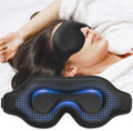Sleep Eye Mask for Men Women, Weighted Sleeping Mask for Side Sleeper, Travel Blackout Night Blindfold Eye Shade Cover with Adjustable Strap (4.6 oz) (Obsidian)