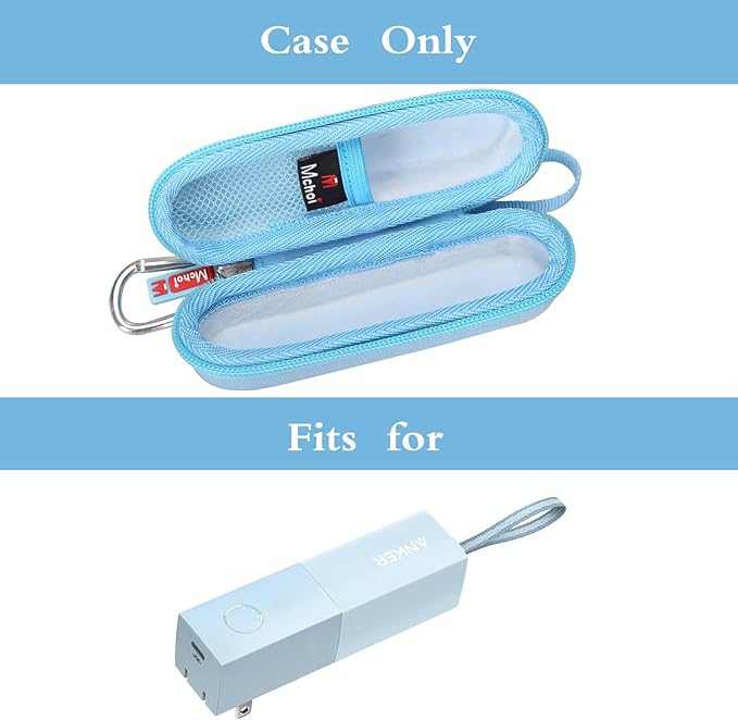 Mchoi Hard Case Suitable for Anker Portable Charger 511 Power Bank 5,000mAh, Waterproof Shockproof Battery Pack Holder, Case Only, Blue