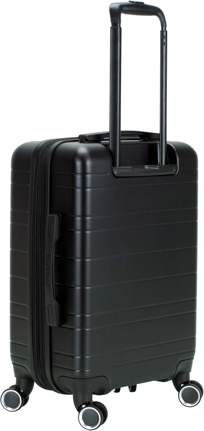 Rockland Palm Beach Hardside 2 Piece ABS Luggage Set, (20"/27"), Black