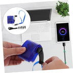 Housoutil 5pcs Hand Crank USB Charger Emergency for Cell Phone Power Bank Mix Connectors USB Cable