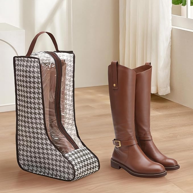 2 Pack Boot Storage Bag, Portable Dust Proof Boot Bags for Cowboy Boots, Shoe Cover Protector Bag for Boots Storage and Organizer Packing, Tall Boot Storage Carry Bag for Travel and Daily Use