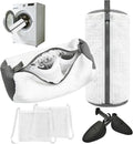2Pcs Shoe Washing Machine Bag with Shoe Trees & Dryer Bags, Reusable 360° Deep Clean Sneaker Laundry Bag for Washer and Dryer, Protective Shoe Cleaner Bag for Sneakers, Trainers, White