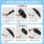 Folding Umbrella Windproof Travel Umbrellas Money Hundred Dollar Bill Light Portable Manual Rain Umbrellas for Man Women