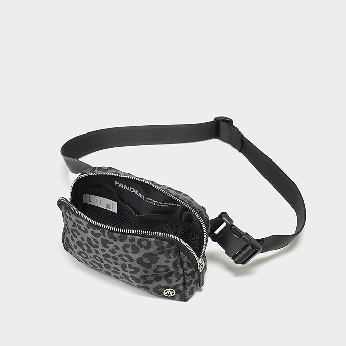 Pander Everywhere Belt Bag for Women, Fashion Waist Packs, Crossbody Bags with Adjustable Strap (Grey Leopard)