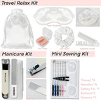 Travel Kit For Wedding And Honeymoon Emergency 32 Essential Items All In One Personal Care Set Toiletry Kit For Couples (Opaline White)