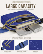 Capolo Fanny Packs for Women Fashion Waist Packs Bag with Adjustable Strap and 4 Zipper Pockets Waterproof Everywhere Crossbody Belt Bag for Workout Running Travelling(Blue)