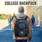 YOREPEK Large Backpack for Men, Extra Large Laptop Backpacks for Men Women, Water Resistant Travel Backpack Airline Approved Business Work Bag Fits 18.4 Inch Computer, Black