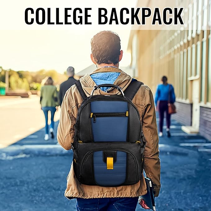 YOREPEK Large Backpack for Men, Extra Large Laptop Backpacks for Men Women, Water Resistant Travel Backpack Airline Approved Business Work Bag Fits 18.4 Inch Computer, Black
