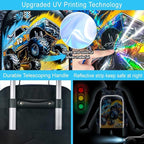 5Pcs Kids Luggage Set, 18" Boys Travel Suitcases with Wheels, Car Carry on Rolling Luggage Airline Approved (Black)