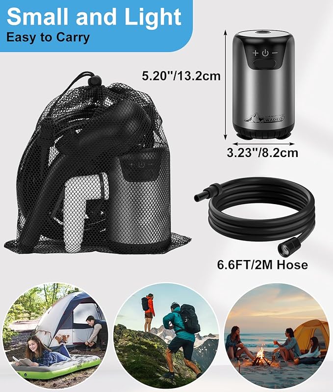 2026 Upgraded Portable Shower for Camping, Rechargeable Camping Shower with Intelligent LED Display, 10 Spray Modes, IPX7 Waterproof Outdoor Camp Pump for Hiking, Travel, Car, Pet
