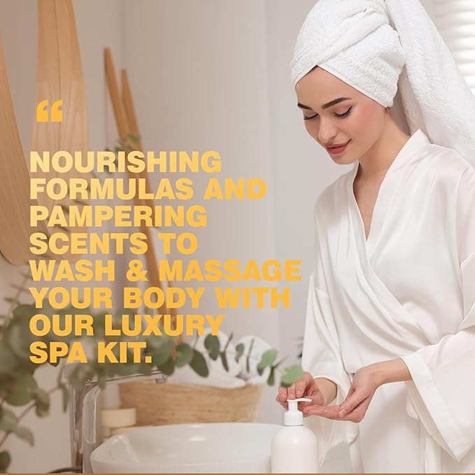Mothers Day Gifts for Women, Bath & Body Gift Set, 20pcs Vanilla Honey Almond Scents Bath Gift Baskets Home Spa Gift, Bath Spa Kit For Women and Men, Spa Bath Gift Basket, Bath Kit Set, Spa Gifts