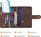 Eoehro Passport Holder for Travel Essentials, Passport Wallet Cover Case for Travel Must Haves Accessories,Passport Book Holders for Women and Men(coffee)
