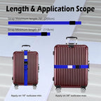 Ultra Long Heavy Duty Luggage Straps for Suitcases/Uprights/Duffels/Bags, 79" Adjustable Travel Packing Belts for Cargo Safety, Sturdy Baggage Strap Belts Multi-Pack