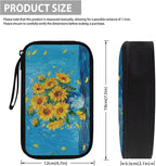 Artistic Sunflowers Electronic Organizer Cable Organizer Bag Travel Bag Cable Organizer Pouch Electronic Accessories Carry Case for SD Card Charger Phone Earphone Tech Pouch