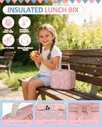 Insulated Lunch Box for Kids, Cute Thermal Lunch Bag for School, Reusable Lunch Tote for Boys and Girls, Durable Cooler Bag with Easy Grab Handle, Lightweight and Easy to Clean Meal Bag, Unicorn