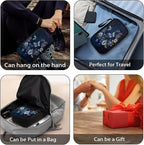 Floral Moon Butterfly Print Electronics Organizer, Travel Cable Organizer Bag, Portable Cord & Charger Storage, Compact Tech Bag & Case