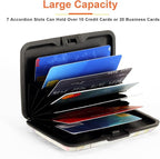 Mayski Credit Card Holder, RFID Blocking, Aluminum Alloy Hard Case, Small Mini Business Metal Wallet for Women Men, Dog