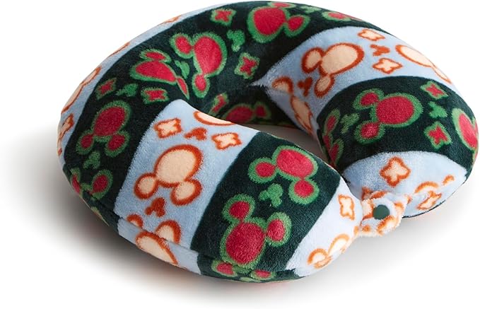 Vera Bradley Women's Disney Fleece Travel Neck Pillow, Mickey Mouse Kaleidoscope Multi, One Size