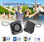 for Magsafe Portable Charger with AC Wall Plug, 6-in-1 Magnetic Wireless Power Bank 10000mAh Built-in Cables, 22.5W Type-C in&Out Fast Charging Battery Pack for iPhone17/16/15/14/13/12 Series, Black