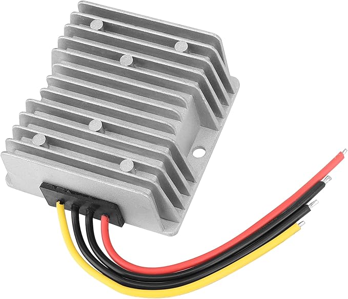 DROK Boost Buck Converter 9V-36V to 12V 10A 120W Aluminium Shell Waterproof Auto Step Up Down Voltage Regulator 12V Volt Transformer for Car Audio Solar Power System LCD Television LED Display Screen