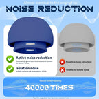 4 Pairs Replacement Ear Tips for AirPods Pro 2nd/1st Generation with Portable Storage Box & Cleaner Pen,Noise Reduction Holewith & Built-in dust Guard Screen,Silicone EarTips(N-Blue)