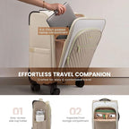 LOVEVOOK Carry On Luggage 22x14x9 Airline Approved,20 Inch Carry-on Suitcase for Women,Softside Suitcases with Wheels,Rolling Checked Luggage with TSA Lock,Lightweight Travel