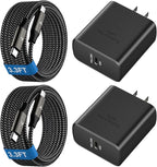 45W Super Fast Charger USB C, 45 Watt Type-C Android Phone Charger Fast Charging Block with 3.3FT Type C Cords for Samsung Galaxy S25 Ultra/S24 Ultra/S24+/S23 Ultra/S23+/S22 Plus/S20, Tab S9/S8 Ultra